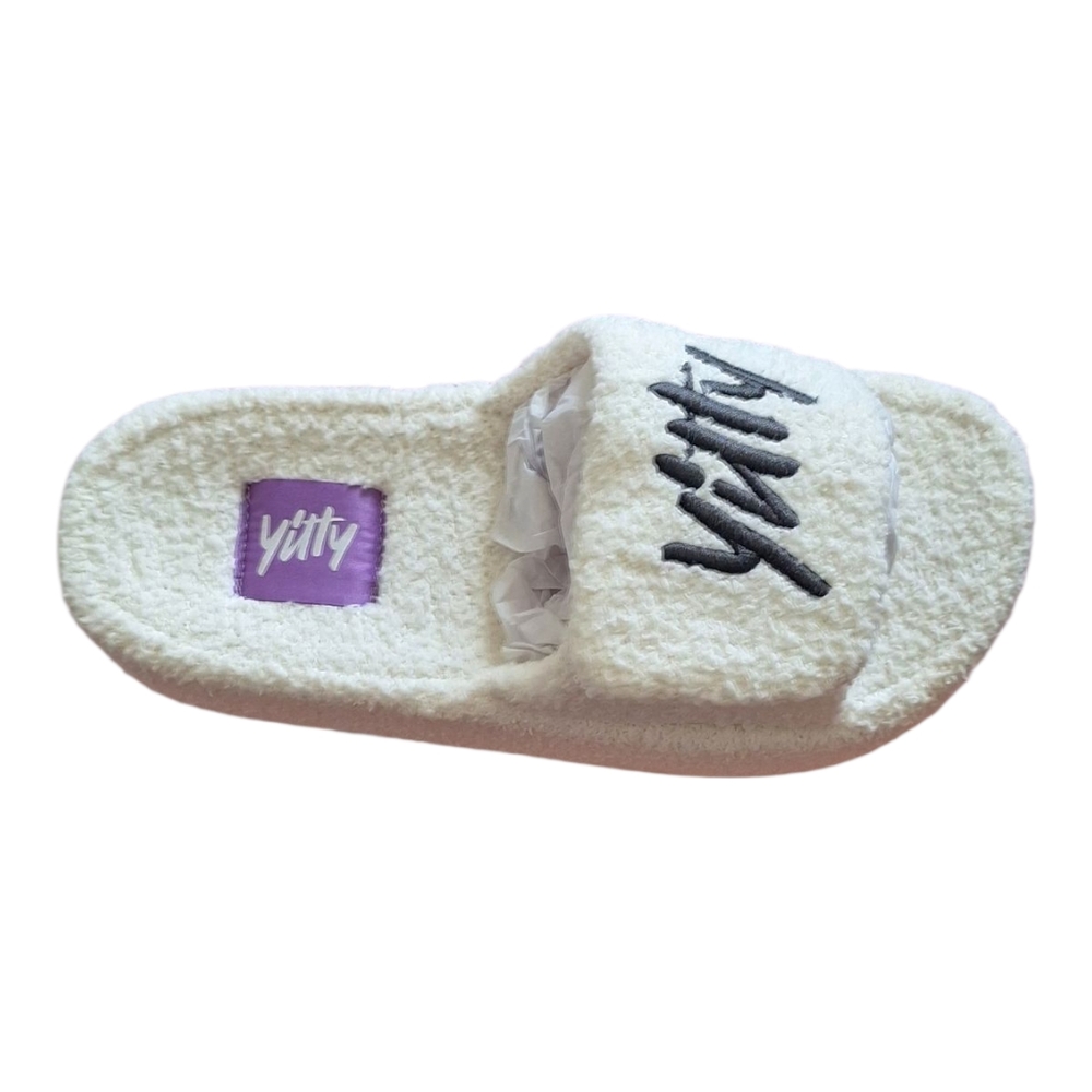 Yitty Cream Fuzzy Slide Slippers